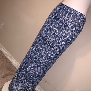 ❌SOLD❌ on Mercari—Blue Patterned Maxi Skirt